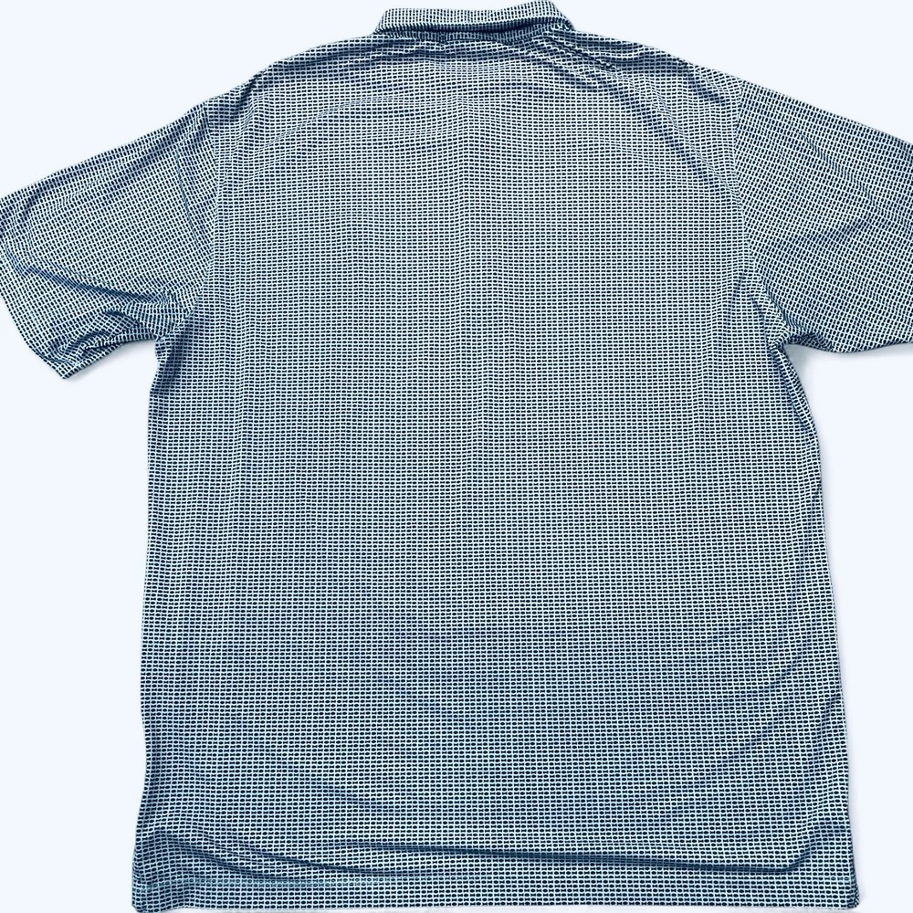 Devereux "Proper Threads" Blue Geometric Golf Polo, Men's XXL - Picture 6 of 11